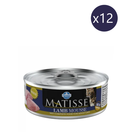 Pisică Adult - Pachet Economic Hrană Umedă Pisică Adult, MATISSE Mousse, Miel, 12x85g