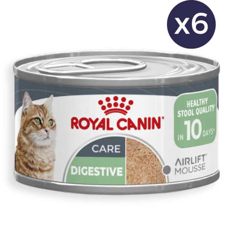 Pisici - Pachet Economic Hrană Umedă Pisică Adult, ROYAL CANIN Digestive Care Airlift, confort digestiv (textură spumoasă), 6x85g