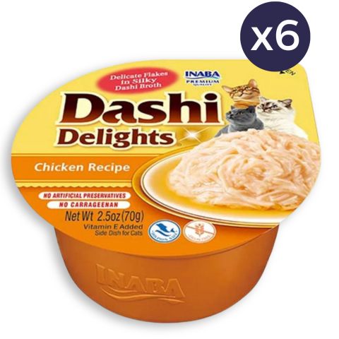 Pisică Junior - Pachet Economic Hrana Umeda Pisici CHURU Dashi Delights Pui 6x70g