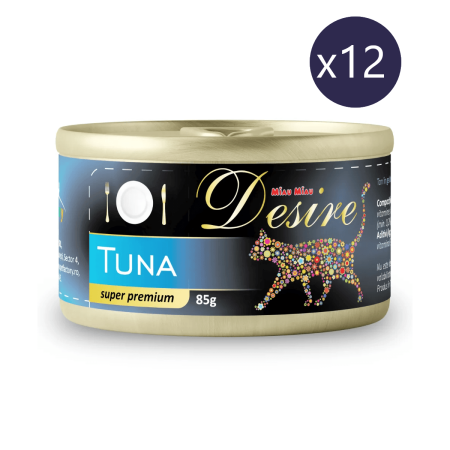 Pisică Adult - Pachet Economic Hrana Umeda Pisici DESIRE Ton File in Gelatina 12x85g