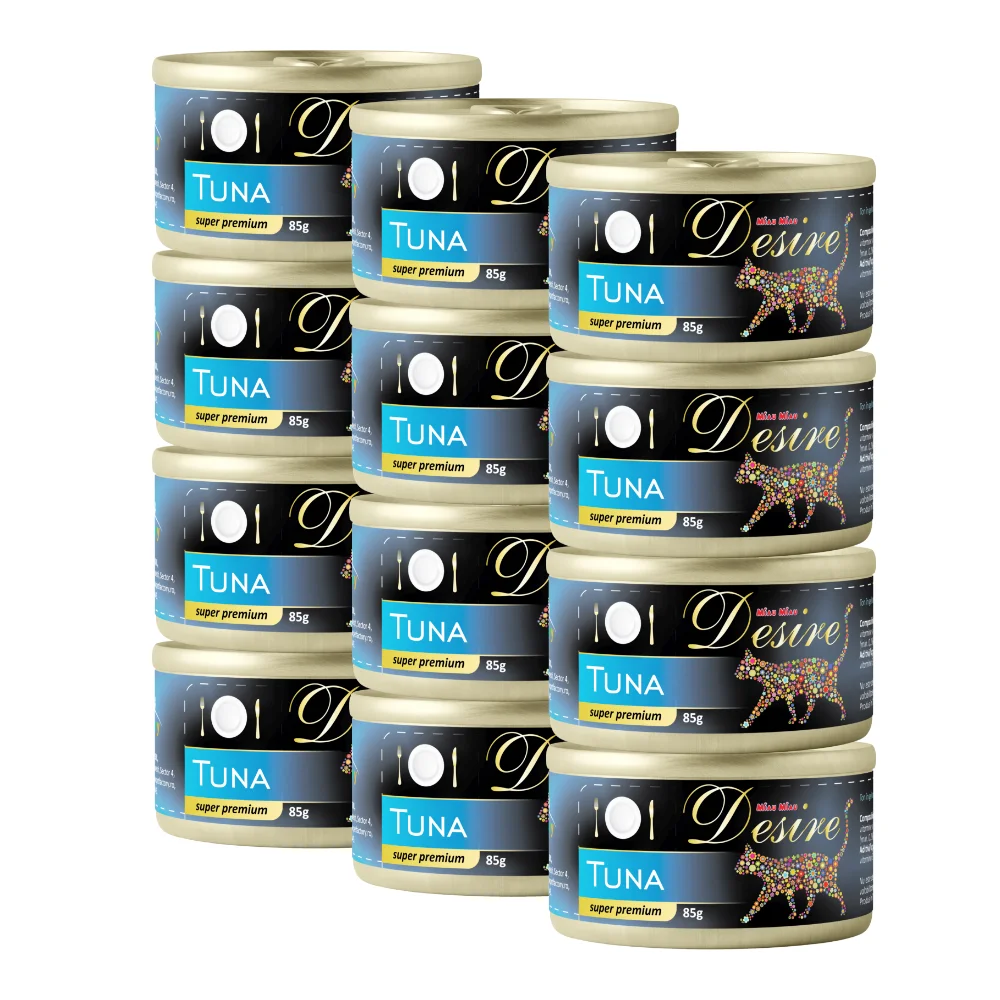 Pisică Adult - Pachet Economic Hrana Umeda Pisici DESIRE Ton File in Gelatina 12x85g