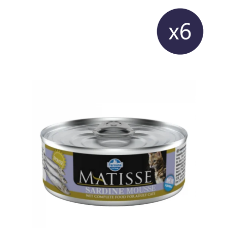 Pisici - Pachet Economic Hrana Umeda Pisici MATISSE Mousse Sardine 6x85g