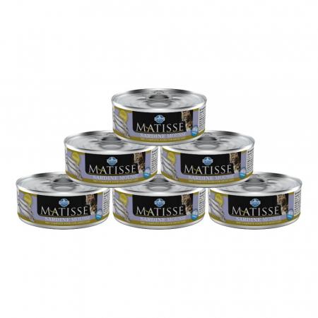 Pisici - Pachet Economic Hrana Umeda Pisici MATISSE Mousse Sardine 6x85g