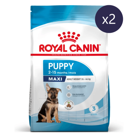 Câine Junior - Pachet Economic Hrană Uscată Câine Junior, ROYAL CANIN Maxi Puppy, 2x12kg