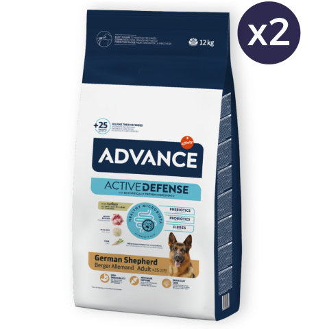 Pachet Economic Hrana Uscata Caini ADVANCE German Shepherd 2x12kg