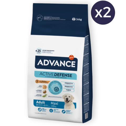 Hrană Uscată Câini - Pachet Economic Hrana Uscata Caini ADVANCE Adult Maxi 2x14kg