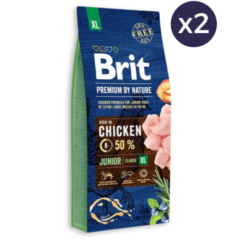 Câine Adult - Pachet Economic Hrana Uscata Caini BRIT Premium by Nature Giant Adult 2x15kg