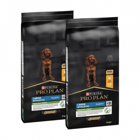 Câini - Pachet Economic PRO PLAN Puppy Large Athletic Pui si Orez 2x12kg