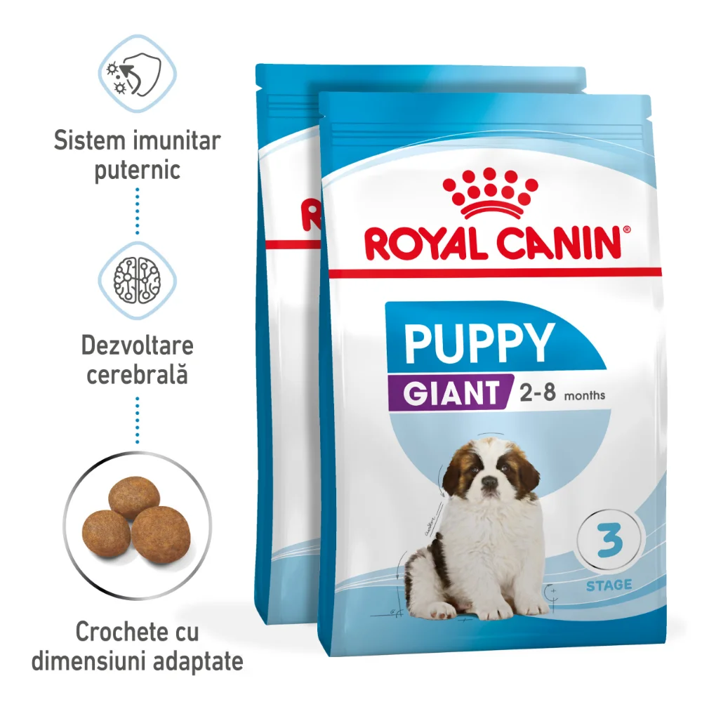 Câini - Pachet Economic ROYAL CANIN Giant Puppy, hrană uscată câine junior etapa 1 de crestere, 2x15kg