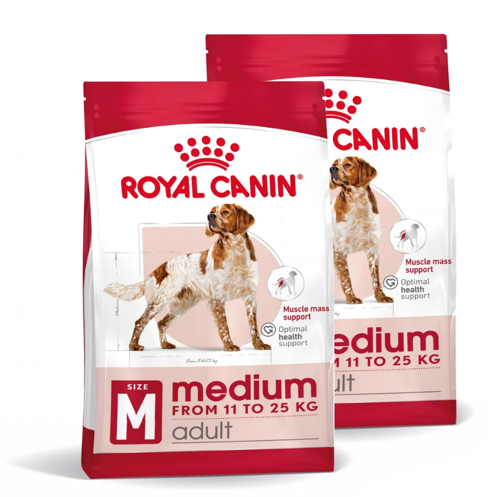 Câini - Pachet Economic ROYAL CANIN Medium Adult, hrană uscată câine, 2x15kg