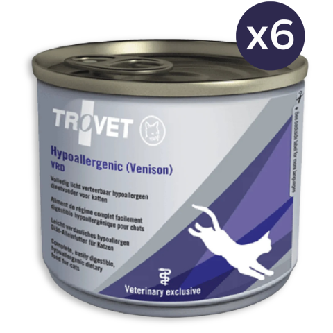 Umedă - Pachet Economic TROVET Hypoallergenic, Dietă Veterinară Umedă Pisică Adult, Căprioară, 6x200g