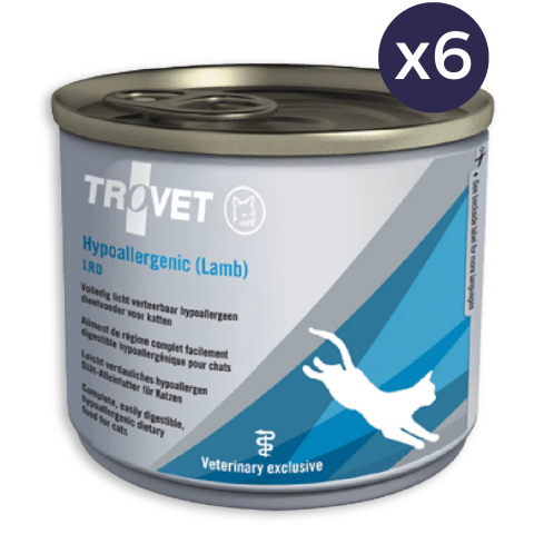 Umedă - Pachet Economic TROVET Hypoallergenic, Dietă Veterinară Umedă Pisică Adult, Miel, 6x200g
