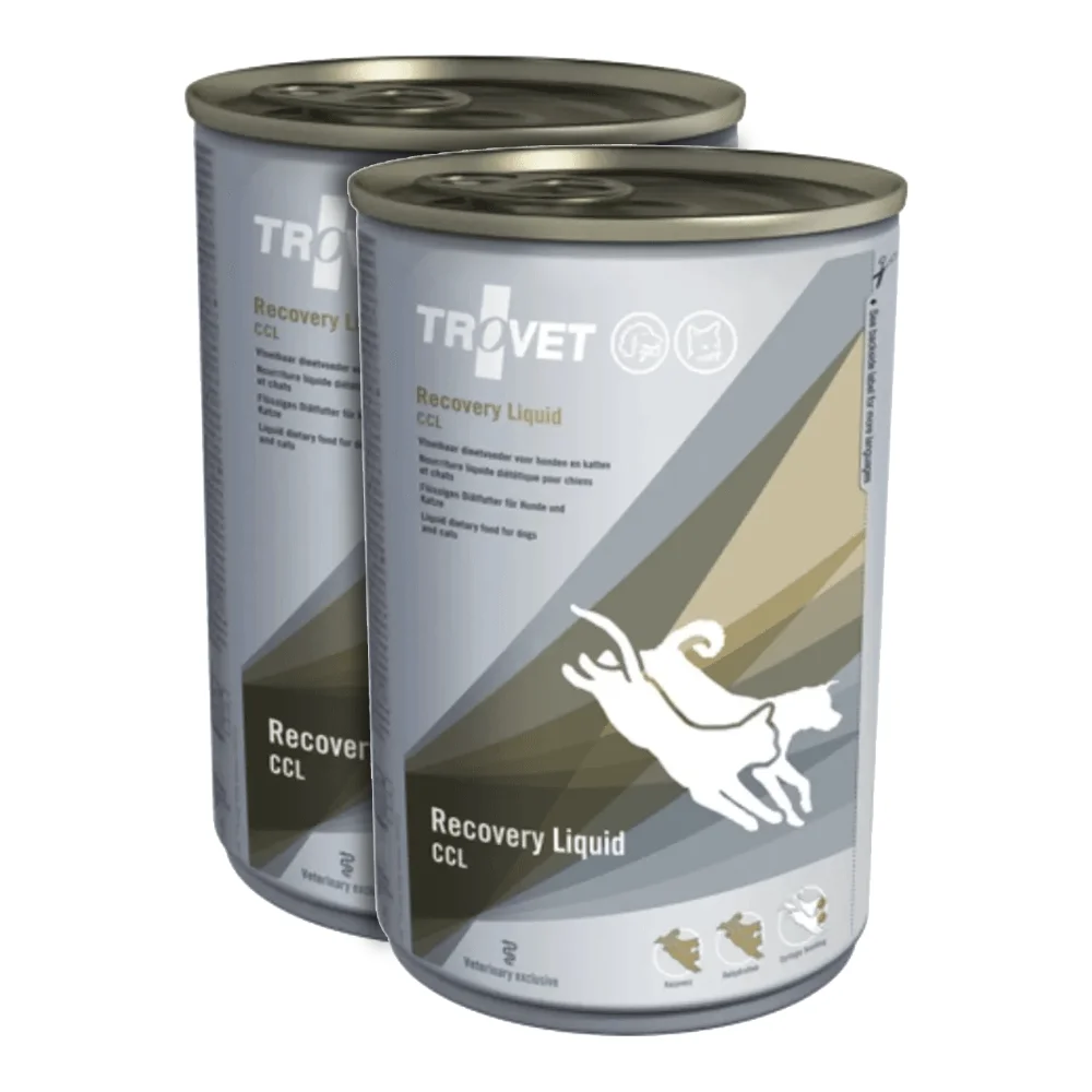 Câini - Pachet Economic TROVET Recovery Liquid, Dietă Veterinară Umedă Câine și Pisică Adult, Pește și Pui, 2x400g