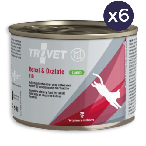Umedă - Pachet Economic TROVET Renal & Oxalate, Dietă Veterinară Umedă Pisică Adult, Pui, 6x200g