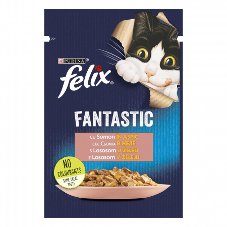 Pisici - Pachet Hrana Umeda Pisici FELIX Fantastic Adult Somon in Aspic 26x85g