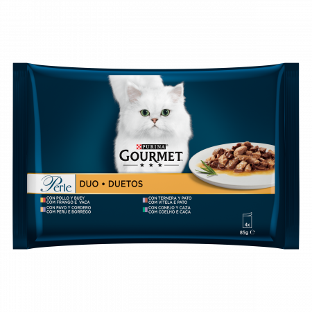 Pisică Adult - Hrana Umeda Pisici GOURMET Perle Duo Mini Fileuri in Sos 4x85g
