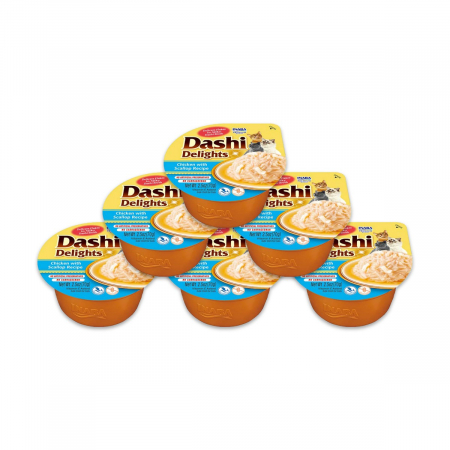 Pisici - Pachet Economic Hrana Umeda Pisici CHURU Dashi Delights Pui si Scoici 6x70g