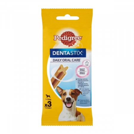 Câini - Recompense pentru Câine Adult, PEDIGREE Dentastix Mono, Batoane, Talie Mică, 45g, 3 bucăți