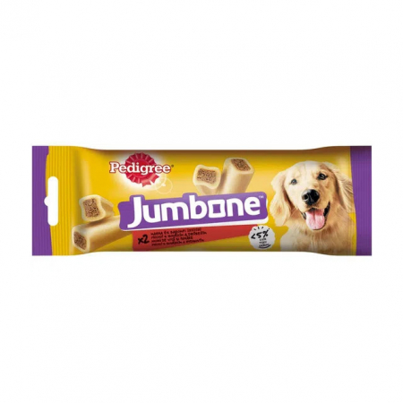 Câini - Recompense pentru Câine Adult, PEDIGREE Jumbone Medium, Batoane, Vită și Pasăre, 180g, 2 bucăți