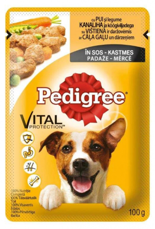 Câini - Hrana Umeda Caini PEDIGREE Adult Pui si Legume 100g