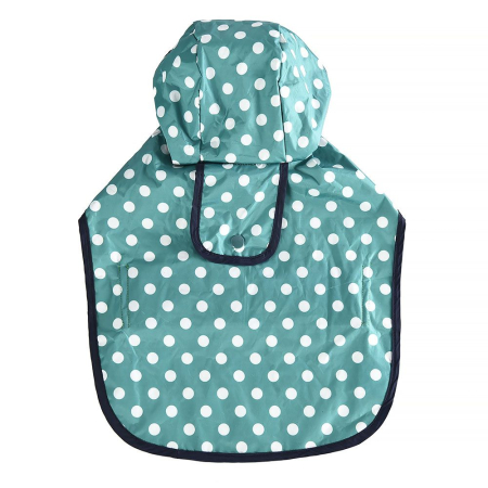 Câini - 4DOG DELUXE Pelerină pentru Câine, Verde cu Buline, 40 cm