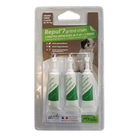 Câini - Pipeta Antiparazitara PILOU Caine Talie Mare 3x5ml