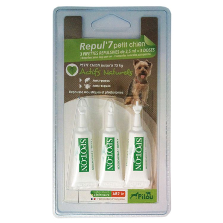 Câini - Pipeta Antiparazitara PILOU Caine Talie Mica 3x1.5ml