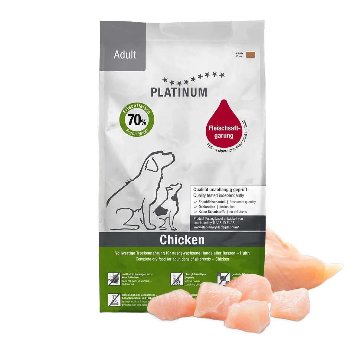 Câini - PLATINUM Natural, Hrană Uscată Câine Adult, Pui, 5kg