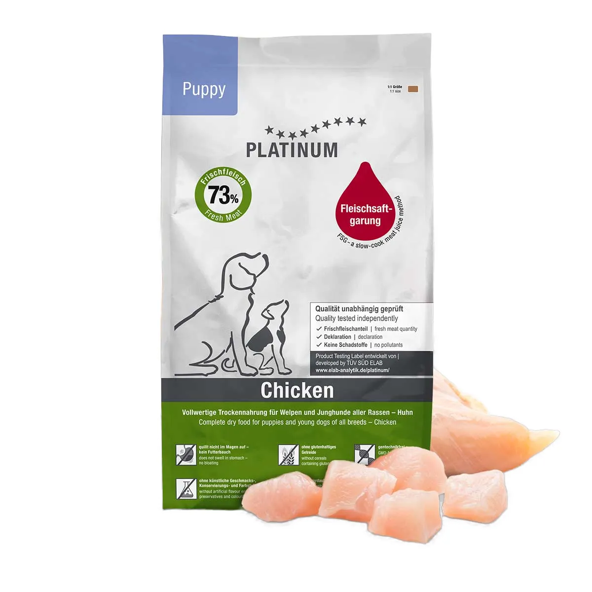 Câini - PLATINUM Puppy, Hrană Uscată Câine Junior, Pui, 5kg