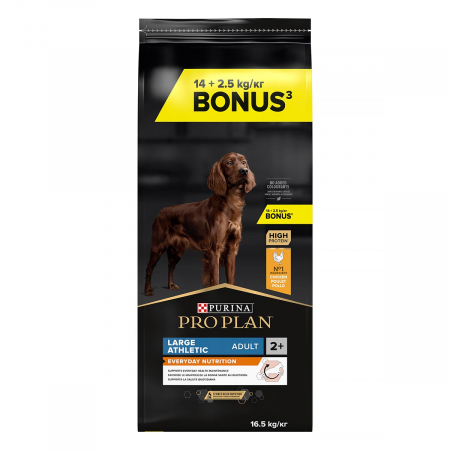 Hrana Uscata Caini PRO PLAN Adult Large Athletic Pui si Orez 14kg + 2,5kg GRATIS – DELISTAT [1]
