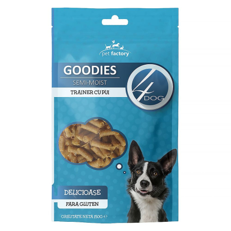 Câini - Recompense pentru Câine Adult, 4DOG GOODIES Trainer, Pui, 150g