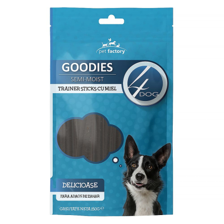Câini - Recompense pentru Câine Adult, 4DOG GOODIES Trainer, Dental Sticks, Miel, 150g