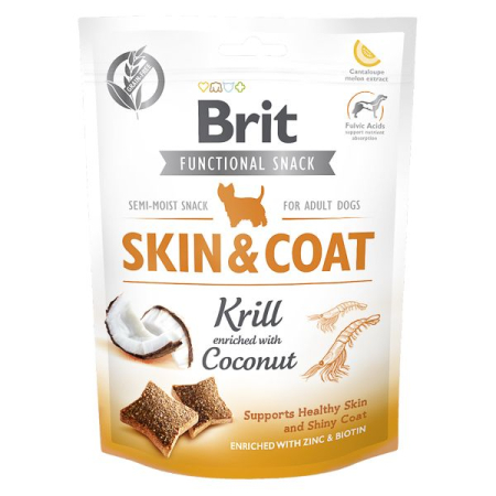 Caini - Recompense BRIT CARE Caini Snack Skin & Coat Krill 150g