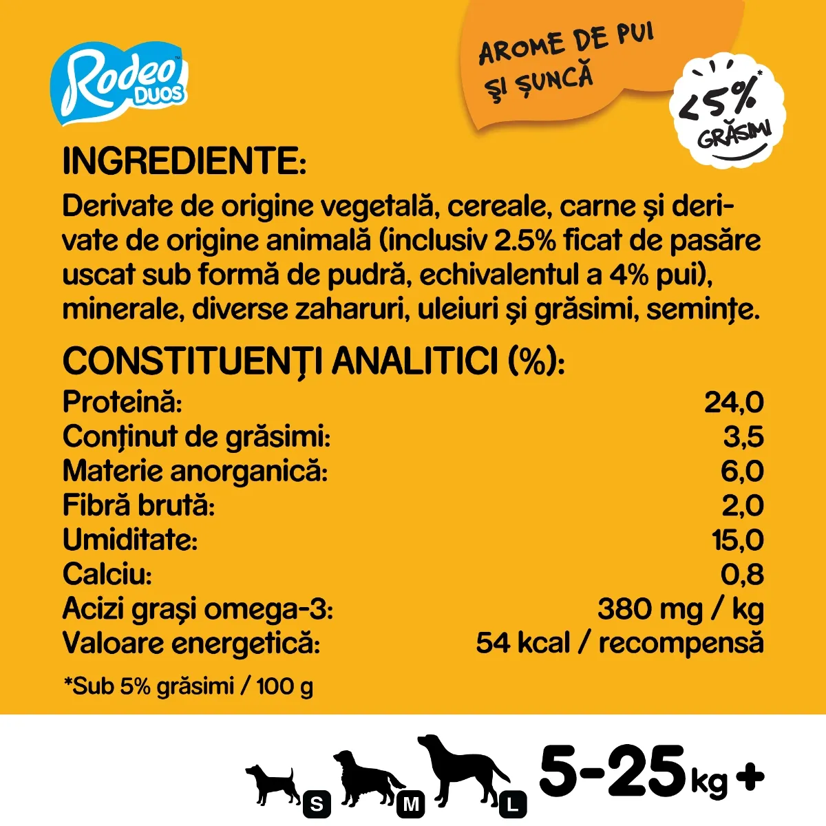 Recompense pentru Câine Adult, PEDIGREE Rodeo Duos, Batoane, Bacon și Pui, 123g, 7 bucăți [5]