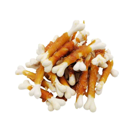 Câini - Recompense pentru Câine Adult, 4DOG GOODIES Classic, Os din Calciu cu Pui, 1kg