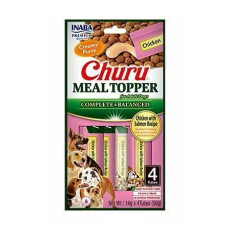 Cremoase - Recompense pentru Câine Adult, CHURU Meal Topper, Pui și Somon, 4x14g