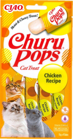 Recompense Pisici - Recompense pentru Pisică Adult, CHURU Pops, Pui, 4x15g