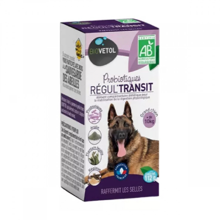 Regul Transit Probiotic Bio Caini Talie Mare 112gr