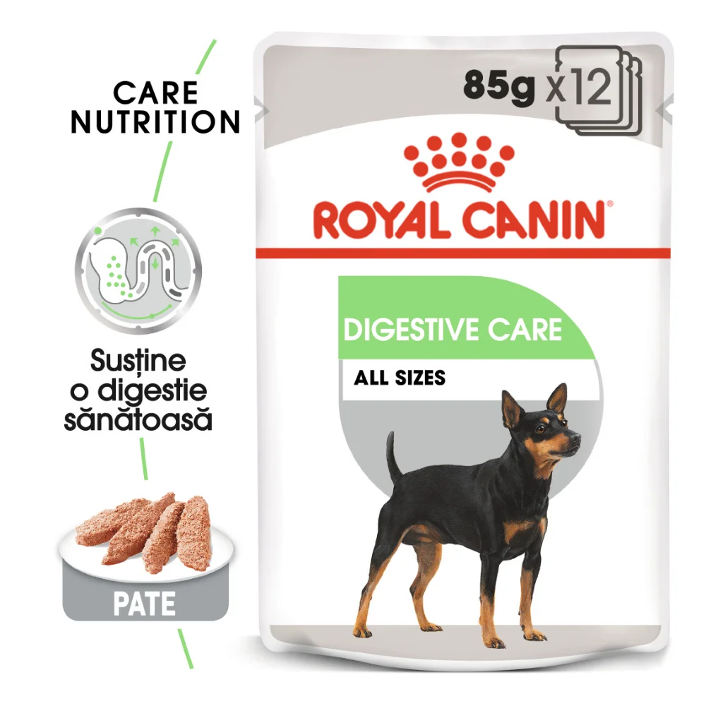 Câini - ROYAL CANIN Digestive Care Adult, hrană umedă câine, confort digestiv (pate), 12x85g