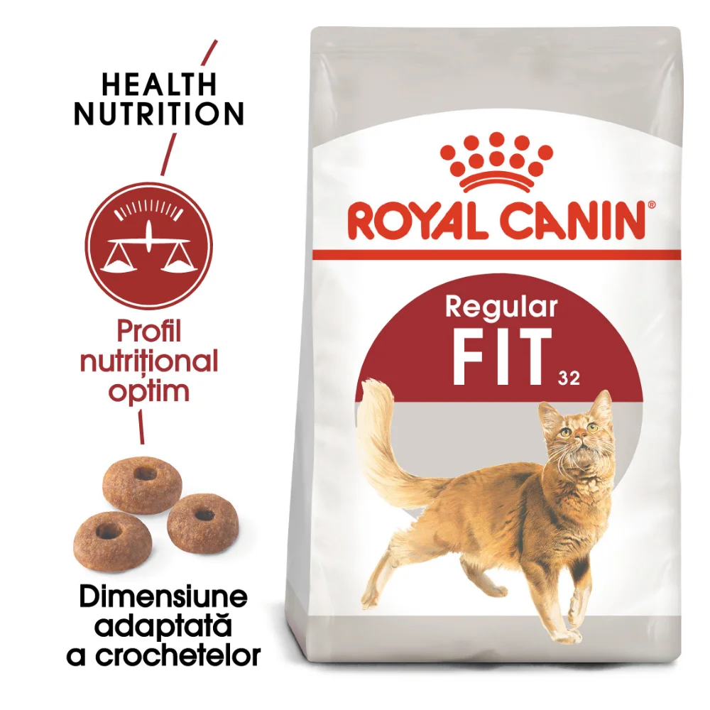Pisică Adult - ROYAL CANIN Fit32 Adult, hrană uscată pisică, activitate fizică moderată, 4kg