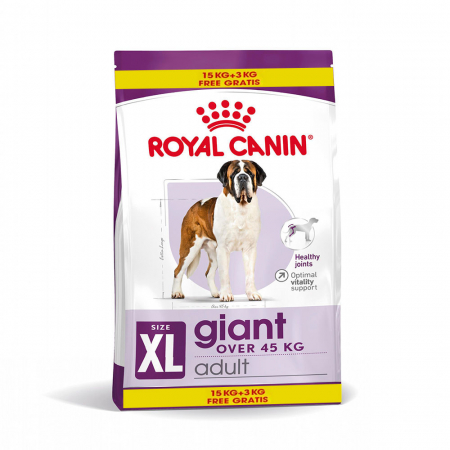 Câini - ROYAL CANIN Giant Adult, hrană uscată câine, 15+3kg CADOU