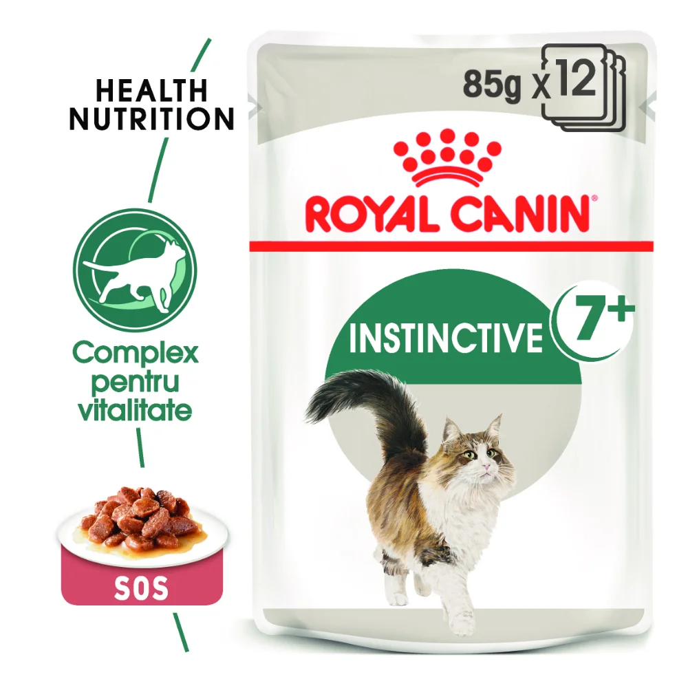 ROYAL CANIN Instinctive 7+, hrană umedă pisică (în sos), 12x85g