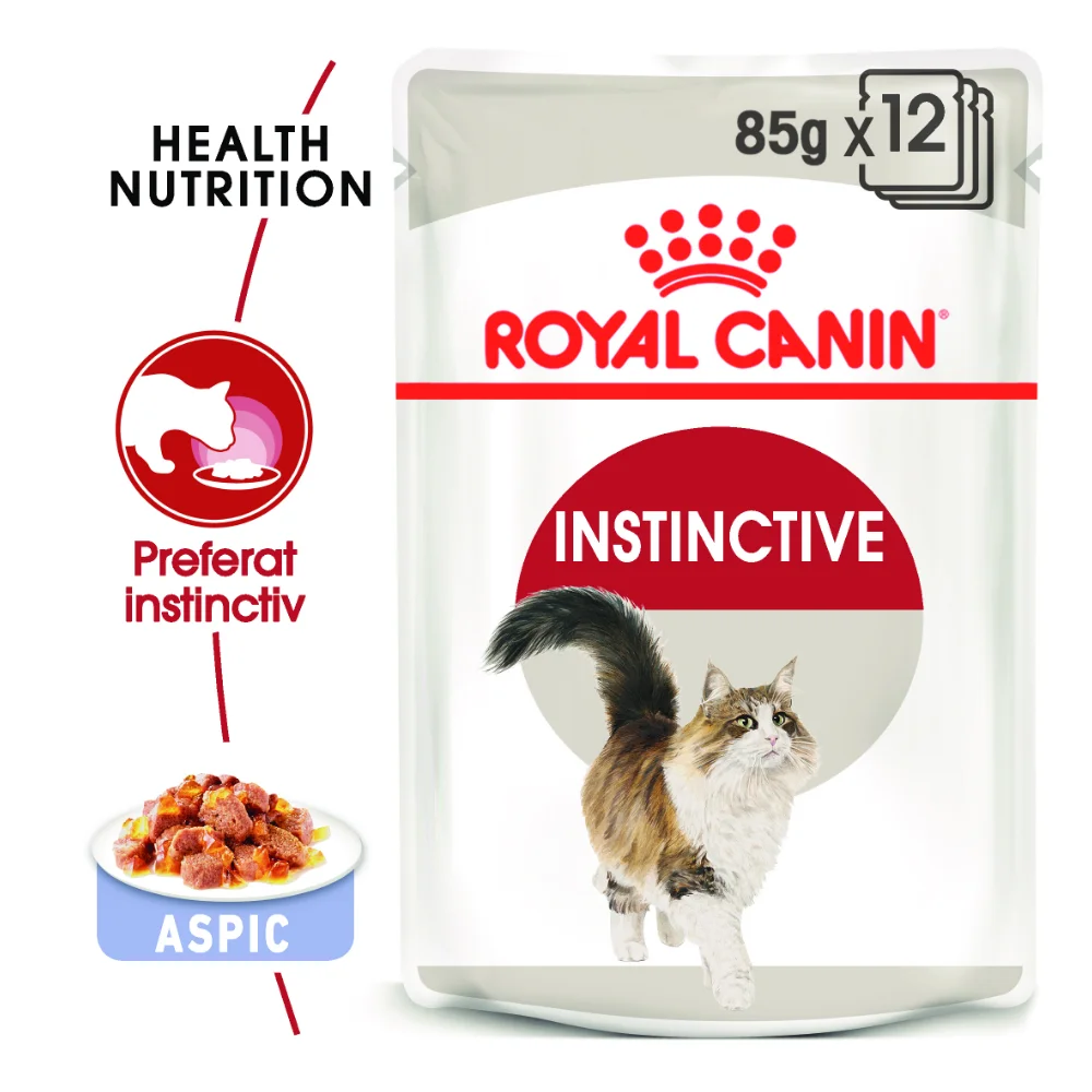 Pisici - ROYAL CANIN Instinctive Adult, hrană umedă pisică (în aspic), 12x85g
