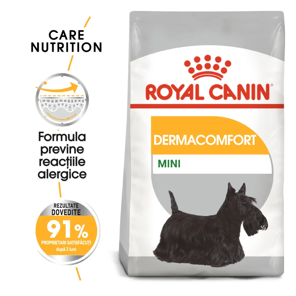 Câini - ROYAL CANIN Mini Dermacomfort, hrană uscată câine, prevenirea iritațiilor pielii, 8kg