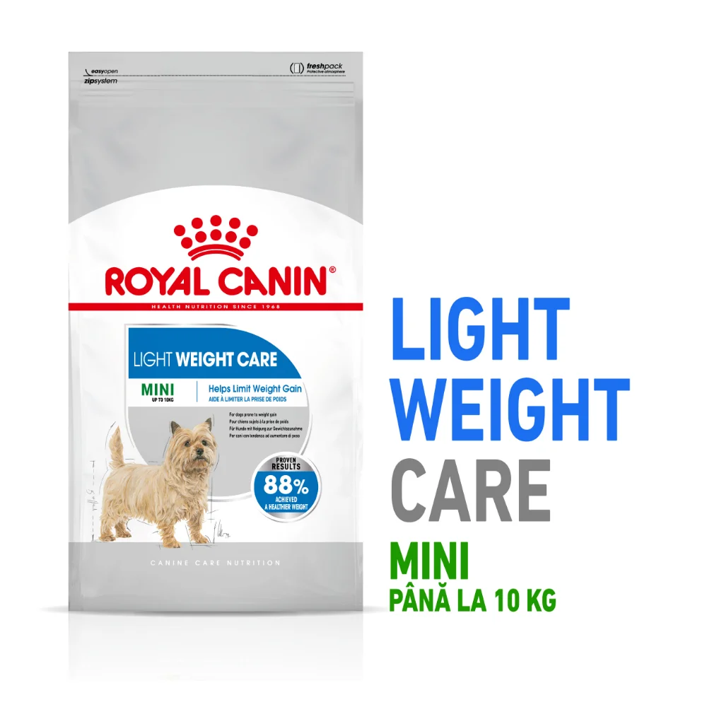 Câini - ROYAL CANIN Mini Light Weight Care Adult, hrană uscată câine, limitarea creșterii în greutate, 8kg