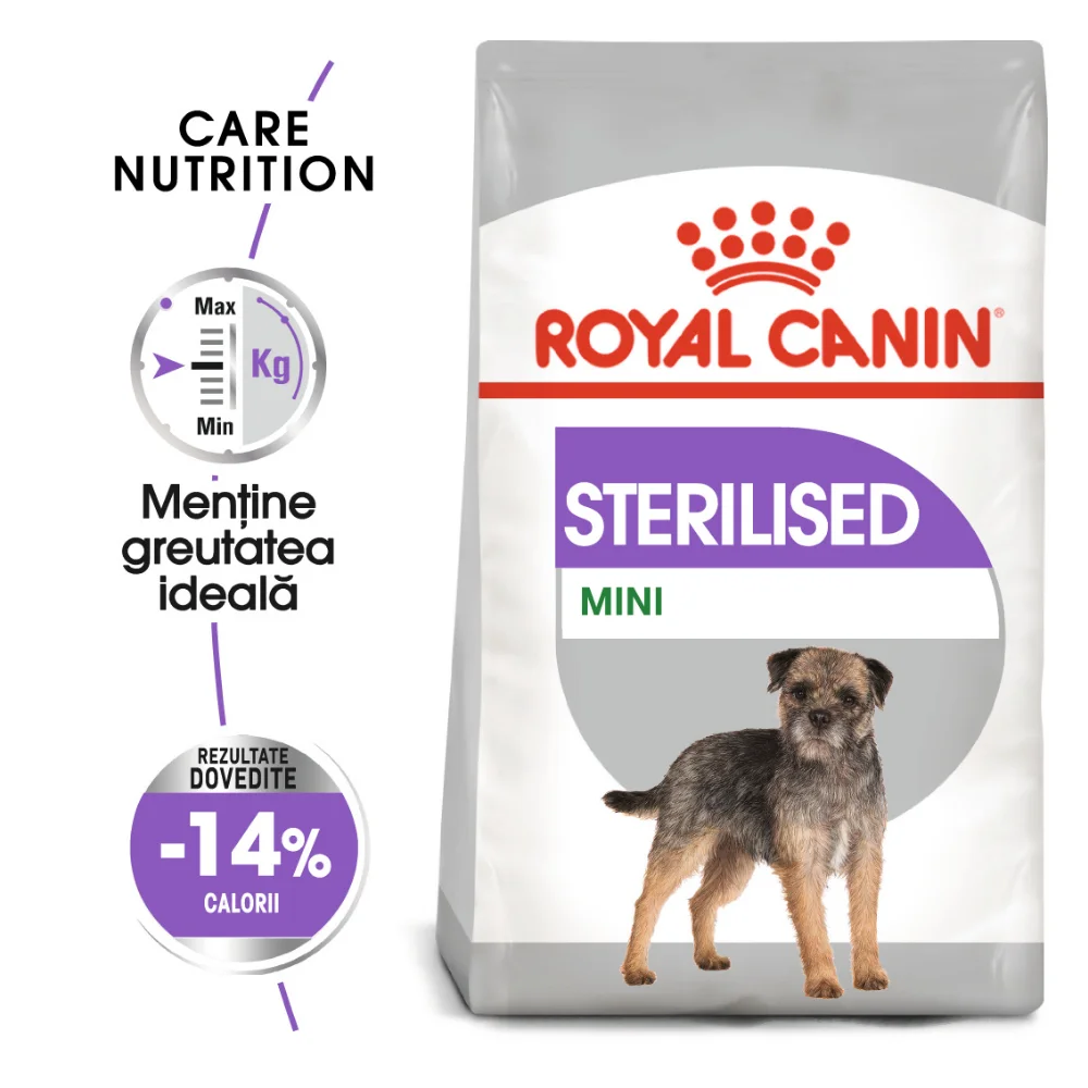 Câini - ROYAL CANIN Mini Sterilised Adult, hrană uscată câine sterilizat, 8kg