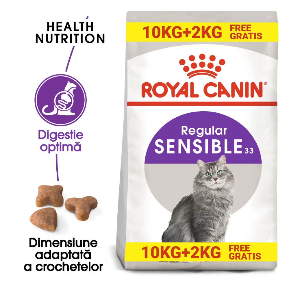 Pisică Adult - ROYAL CANIN Sensible Adult, hrană uscată pisică, digestie optimă, 10kg