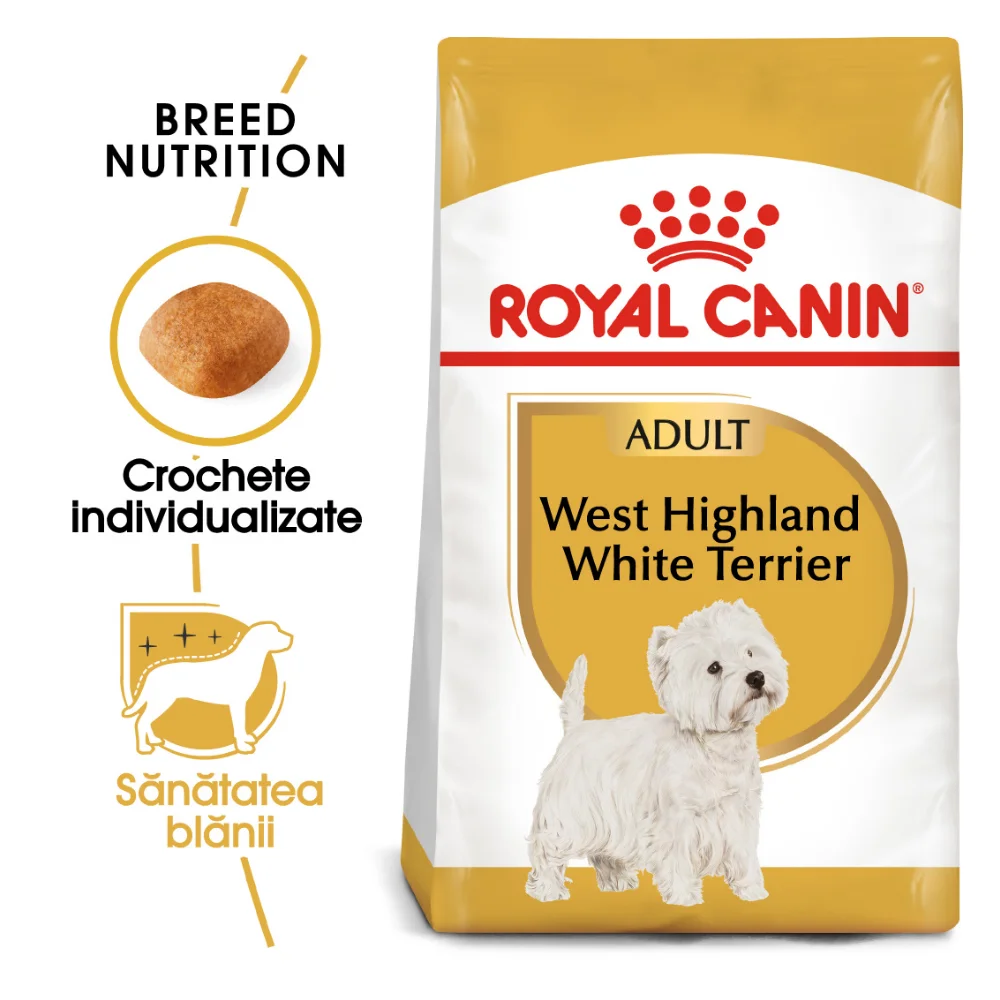 Câini - ROYAL CANIN West Highland Terrier Adult, hrană uscată câine Westie, 3kg