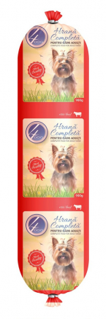 Câini - Salam, Hrană Umedă Câine Adult, 4DOG, Vită, 900g