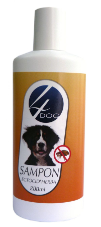 Șampoane Câini - Sampon Caini 4DOG Antiparazitar Ectocid Herba 200ml